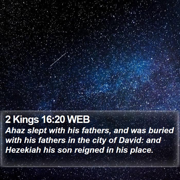 2 Kings 16:20 WEB Bible Study