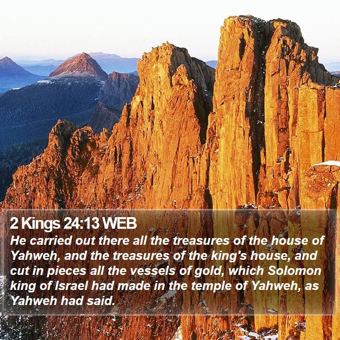 2 Kings 24:13 WEB Bible Study