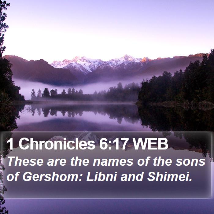 1 Chronicles 6:17 WEB Bible Study