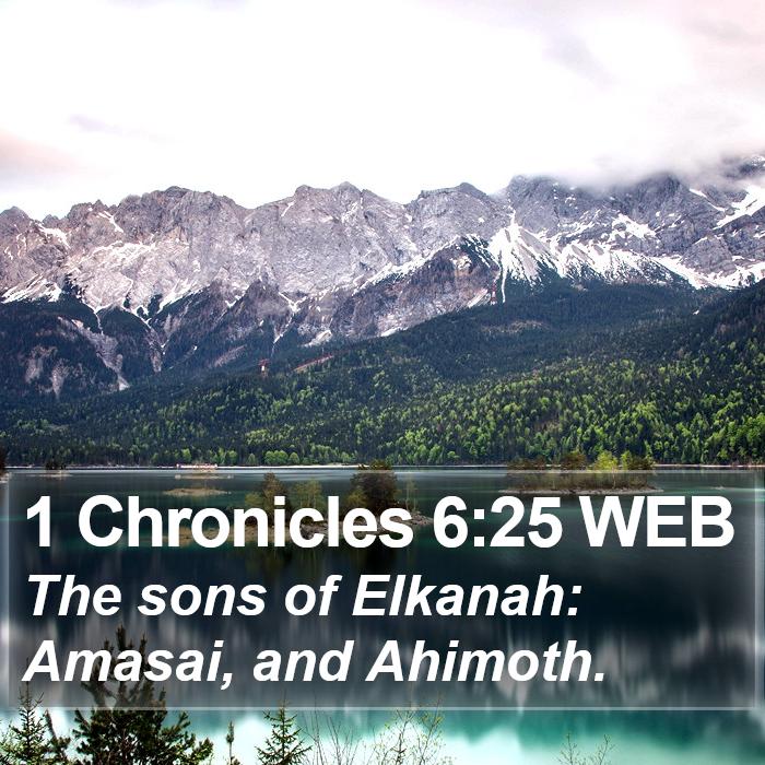 1 Chronicles 6:25 WEB Bible Study