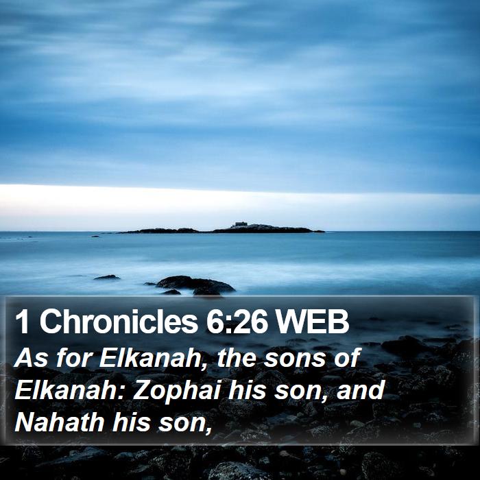 1 Chronicles 6:26 WEB Bible Study