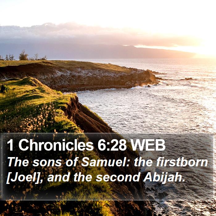 1 Chronicles 6:28 WEB Bible Study