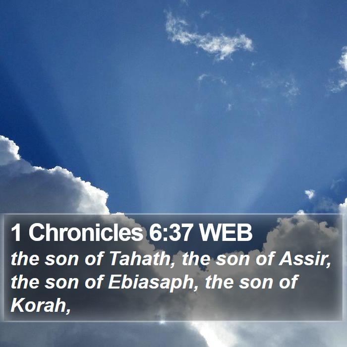 1 Chronicles 6:37 WEB Bible Study