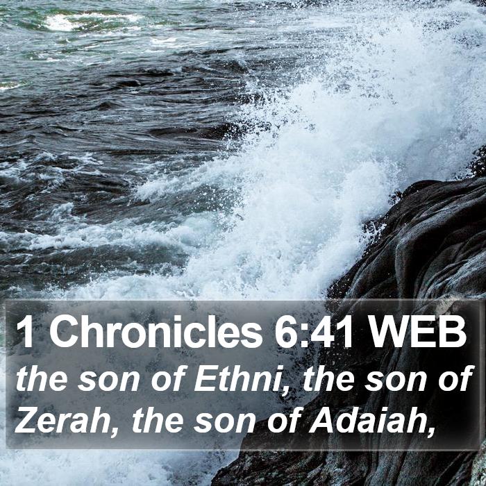 1 Chronicles 6:41 WEB Bible Study