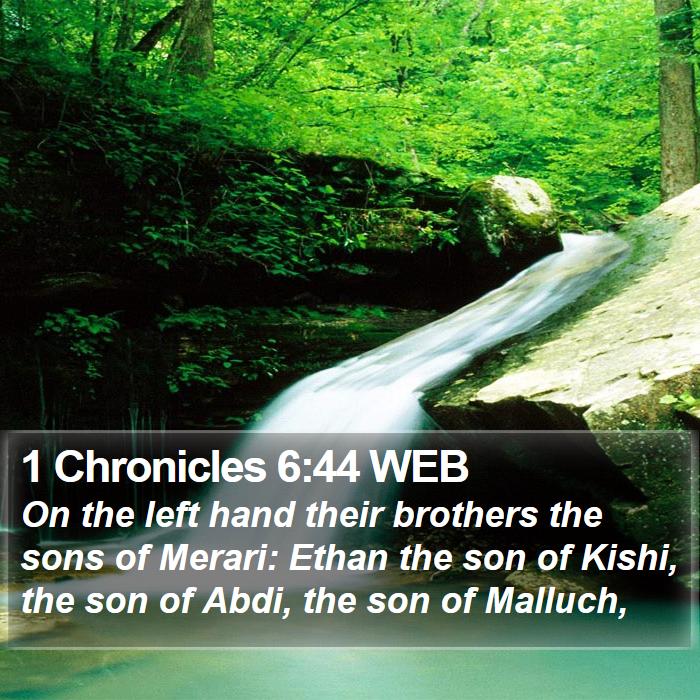 1 Chronicles 6:44 WEB Bible Study