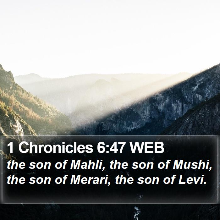 1 Chronicles 6:47 WEB Bible Study