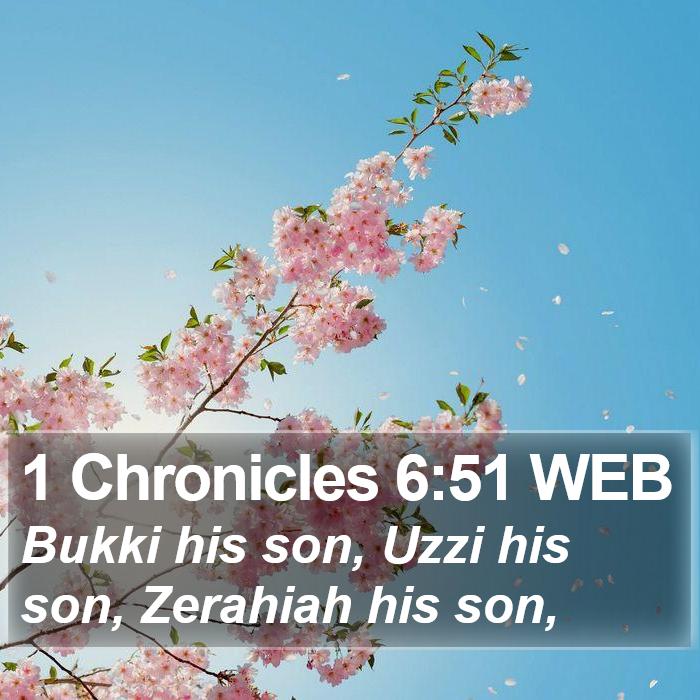 1 Chronicles 6:51 WEB Bible Study