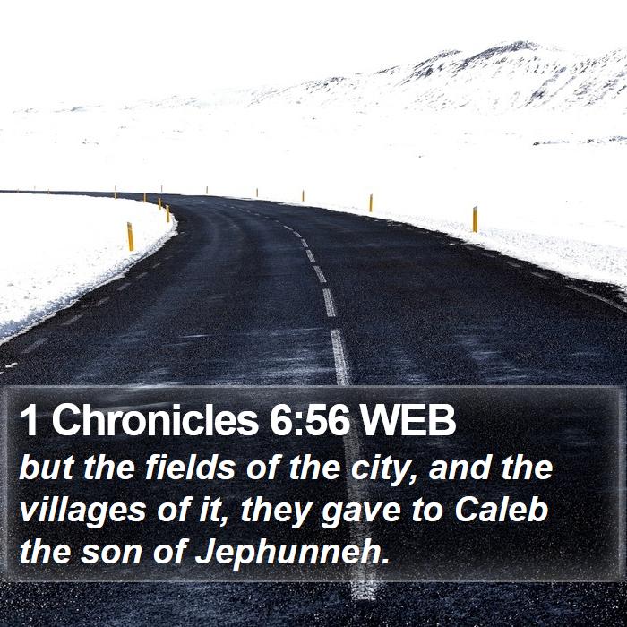 1 Chronicles 6:56 WEB Bible Study