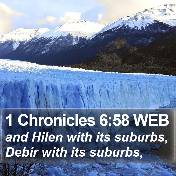 1 Chronicles 6:58 WEB Bible Study