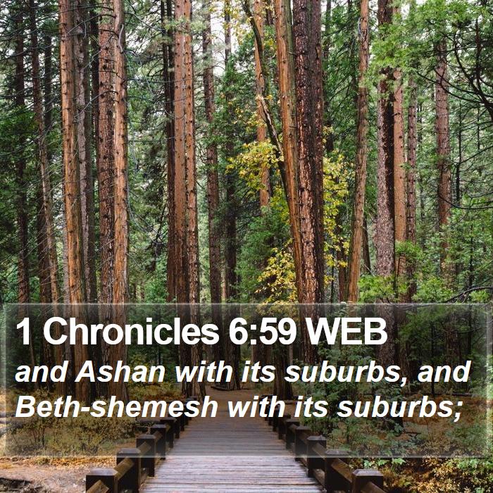 1 Chronicles 6:59 WEB Bible Study