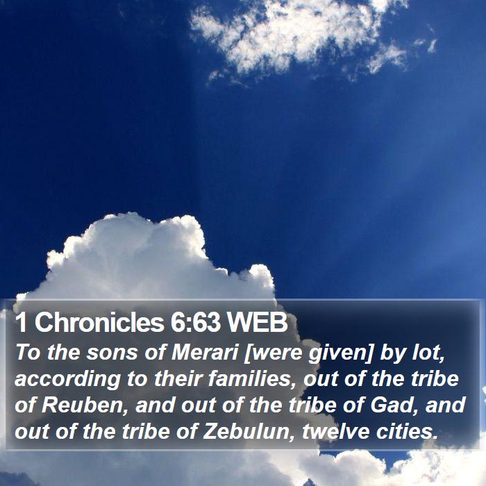 1 Chronicles 6:63 WEB Bible Study