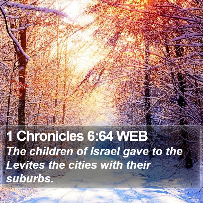 1 Chronicles 6:64 WEB Bible Study