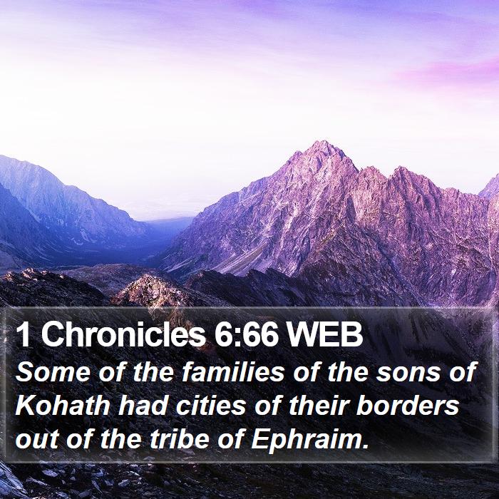 1 Chronicles 6:66 WEB Bible Study