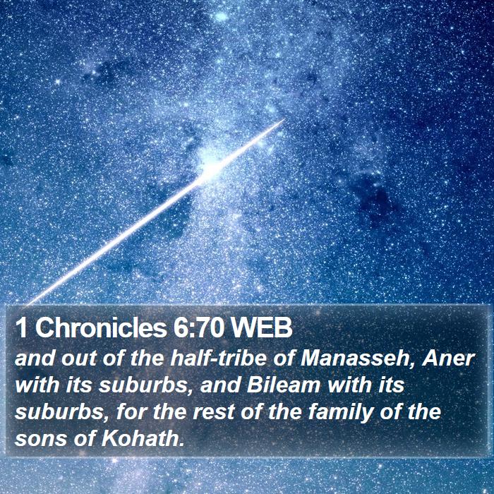 1 Chronicles 6:70 WEB Bible Study