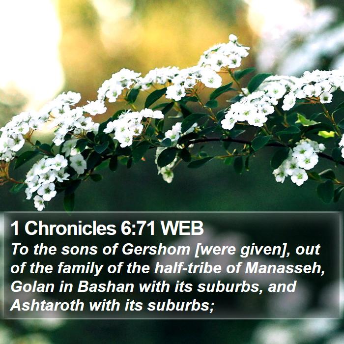 1 Chronicles 6:71 WEB Bible Study