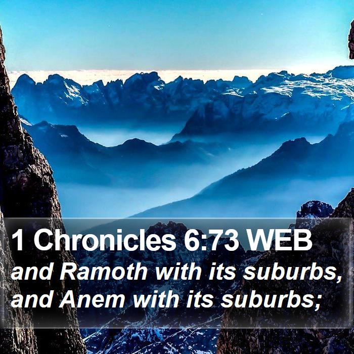 1 Chronicles 6:73 WEB Bible Study