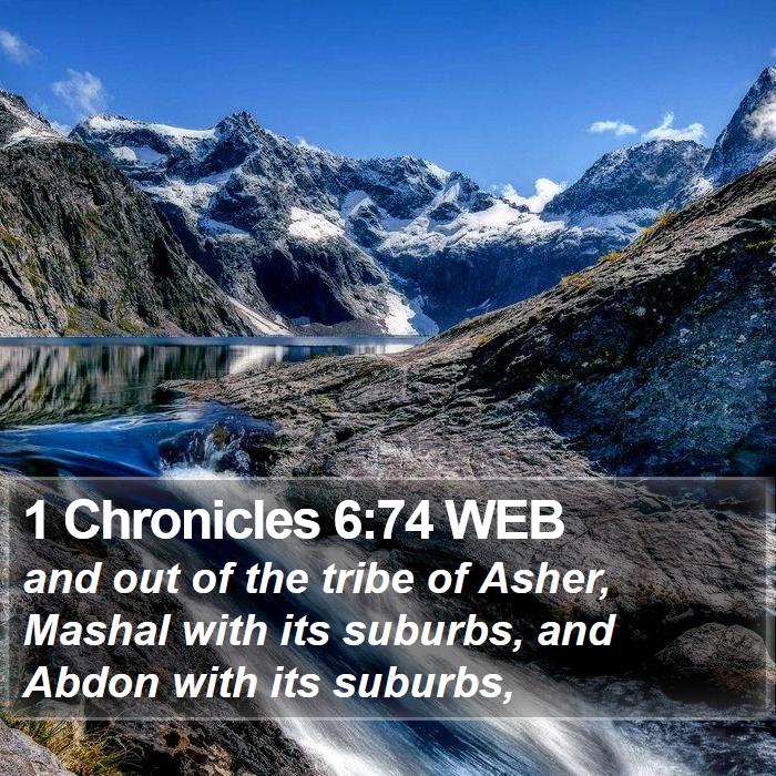 1 Chronicles 6:74 WEB Bible Study