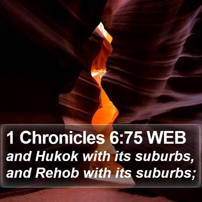 1 Chronicles 6:75 WEB Bible Study