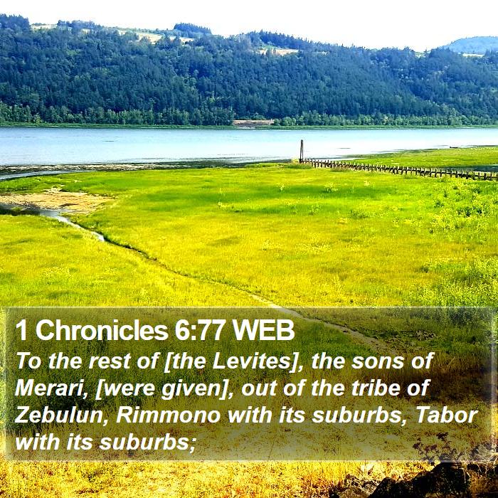 1 Chronicles 6:77 WEB Bible Study