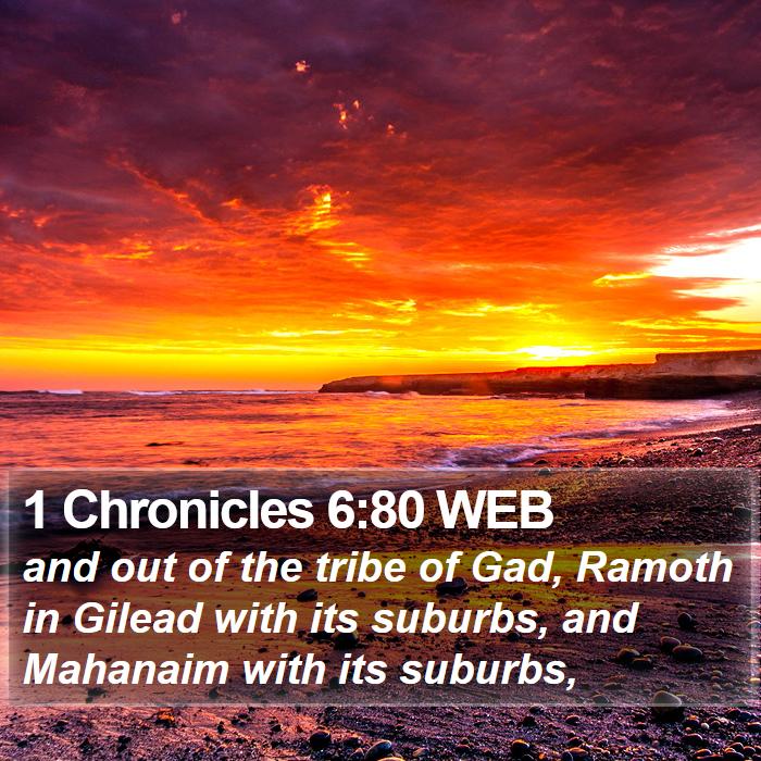 1 Chronicles 6:80 WEB Bible Study