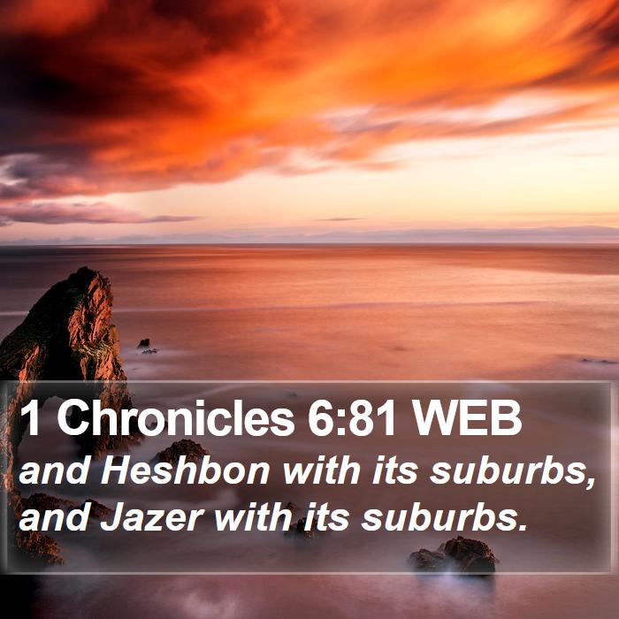 1 Chronicles 6:81 WEB Bible Study