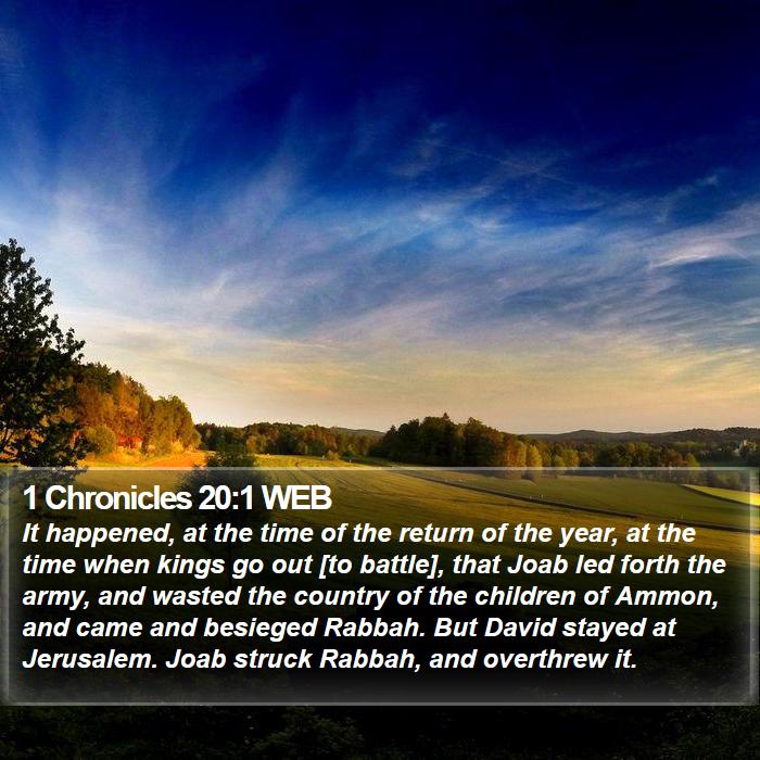 1 Chronicles 20:1 WEB Bible Study