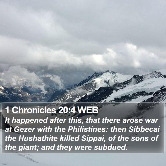 1 Chronicles 20:4 WEB Bible Study