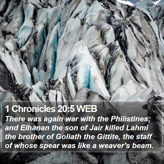 1 Chronicles 20:5 WEB Bible Study