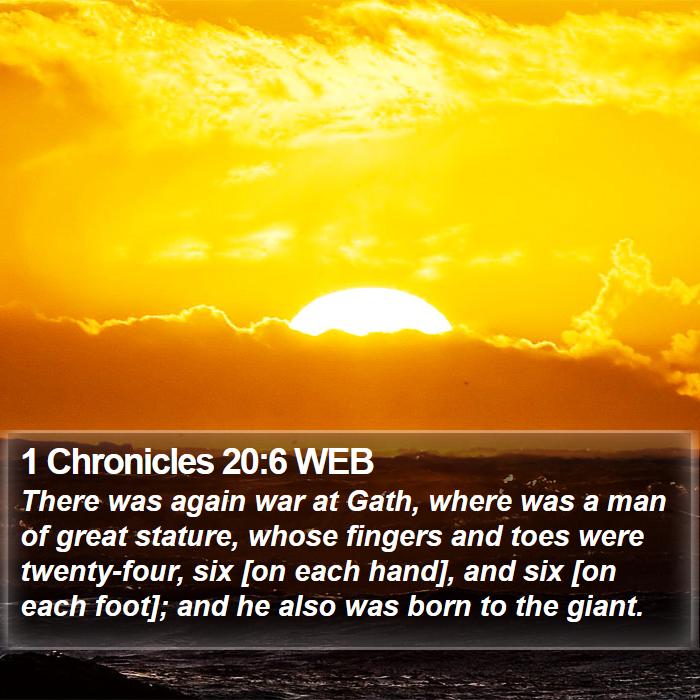 1 Chronicles 20:6 WEB Bible Study