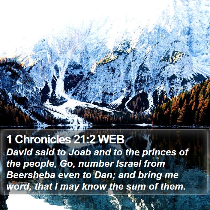 1 Chronicles 21:2 WEB Bible Study