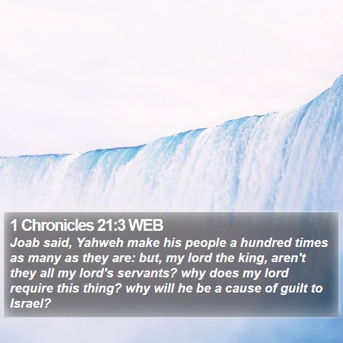 1 Chronicles 21:3 WEB Bible Study