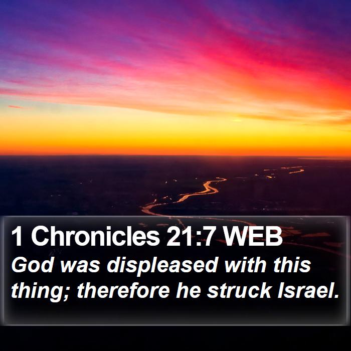 1 Chronicles 21:7 WEB Bible Study