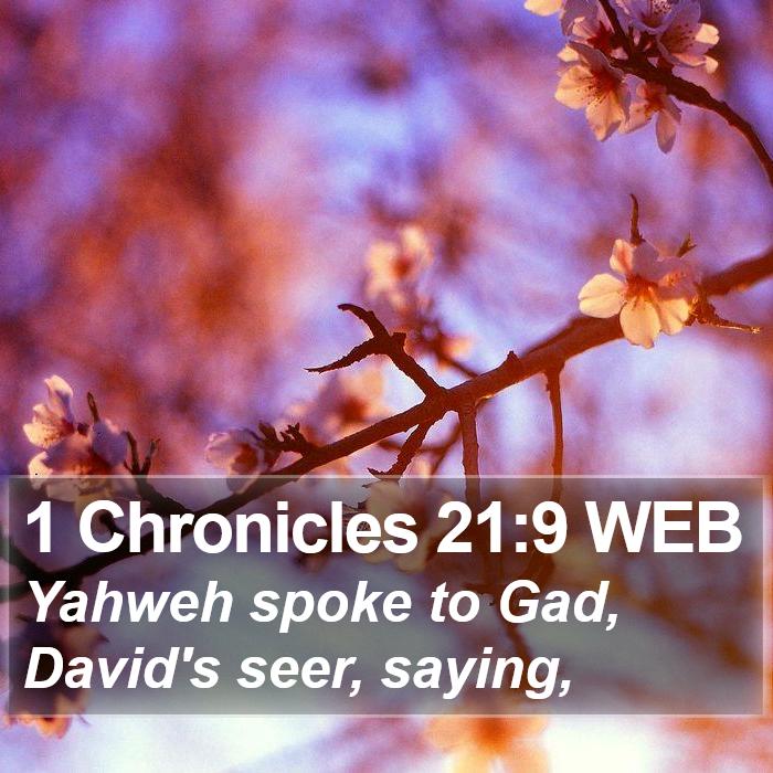 1 Chronicles 21:9 WEB Bible Study