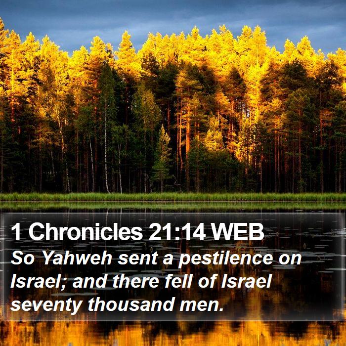 1 Chronicles 21:14 WEB Bible Study