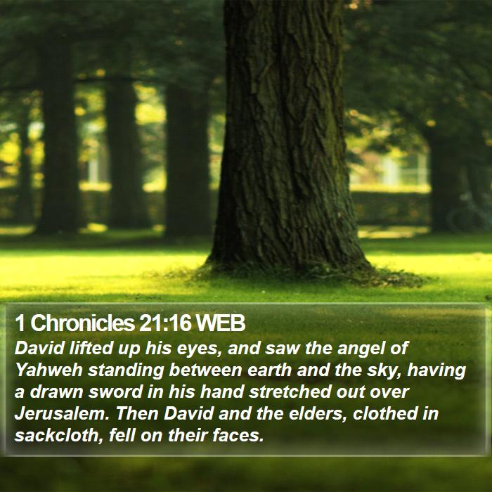 1 Chronicles 21:16 WEB Bible Study