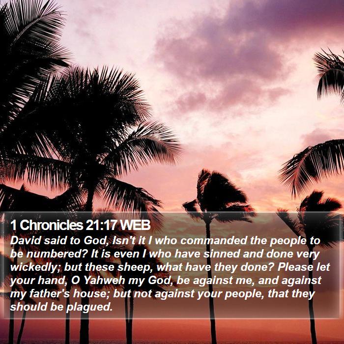 1 Chronicles 21:17 WEB Bible Study