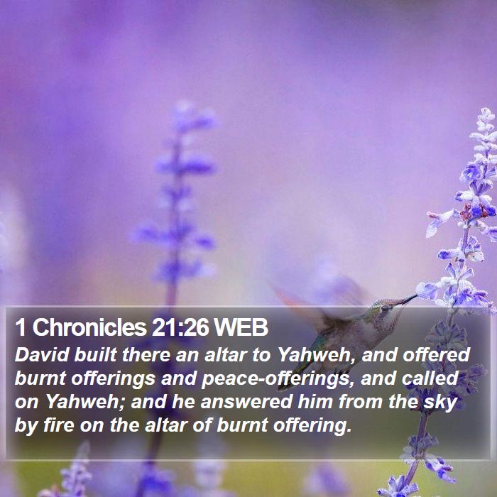 1 Chronicles 21:26 WEB Bible Study