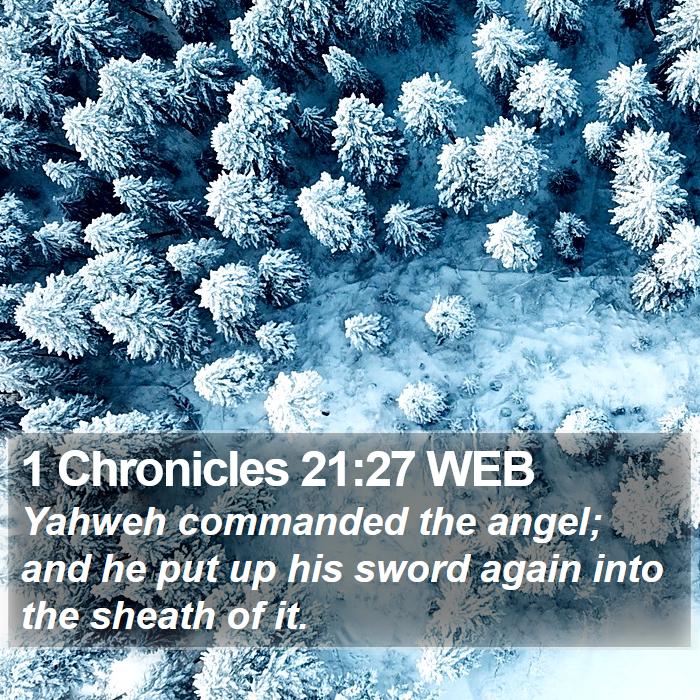 1 Chronicles 21:27 WEB Bible Study