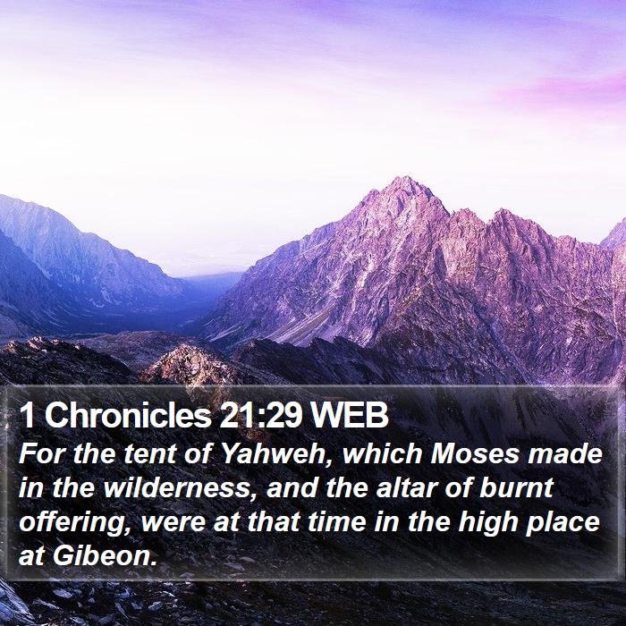 1 Chronicles 21:29 WEB Bible Study