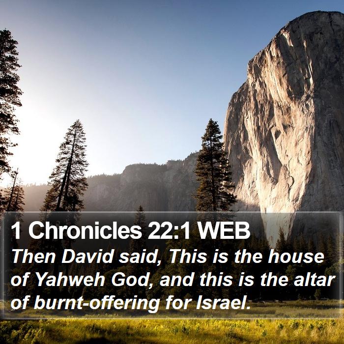 1 Chronicles 22:1 WEB Bible Study