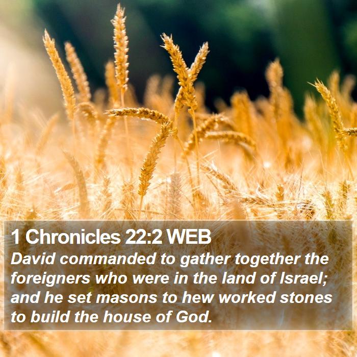 1 Chronicles 22:2 WEB Bible Study