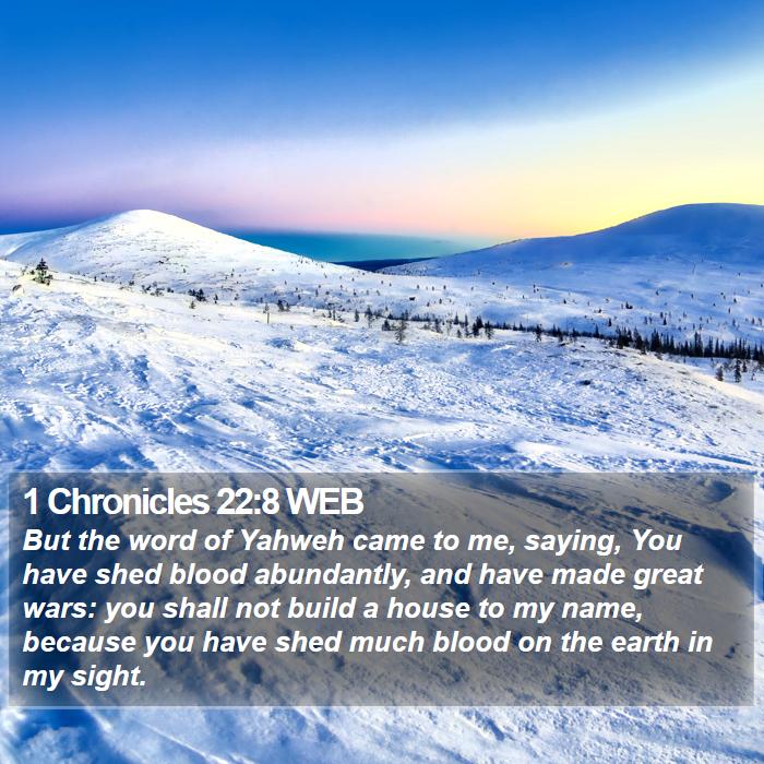 1 Chronicles 22:8 WEB Bible Study