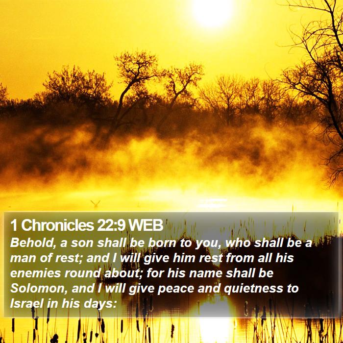 1 Chronicles 22:9 WEB Bible Study