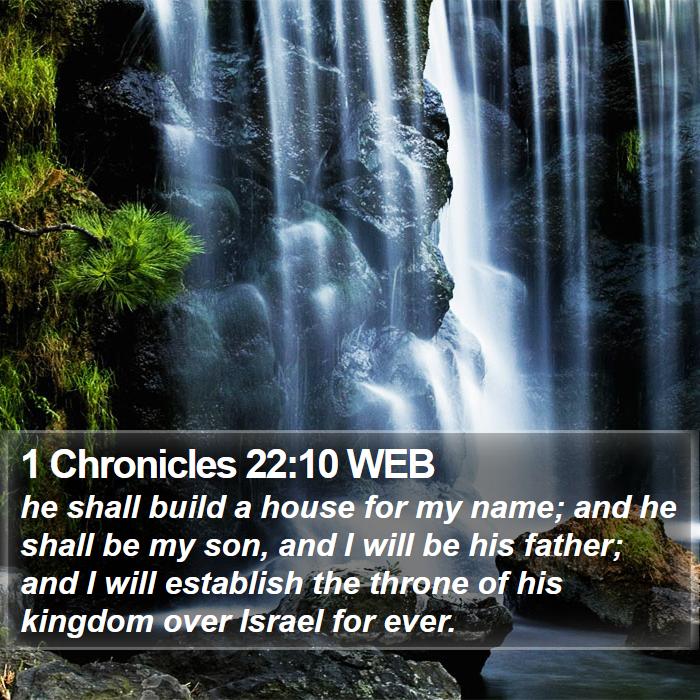 1 Chronicles 22:10 WEB Bible Study