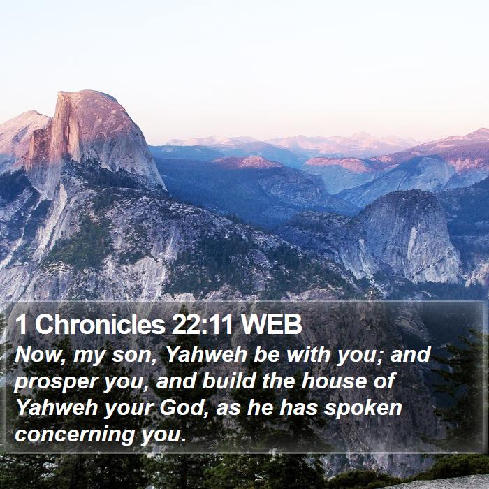 1 Chronicles 22:11 WEB Bible Study