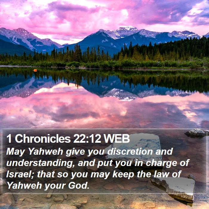 1 Chronicles 22:12 WEB Bible Study