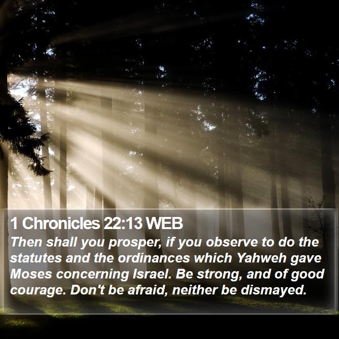 1 Chronicles 22:13 WEB Bible Study