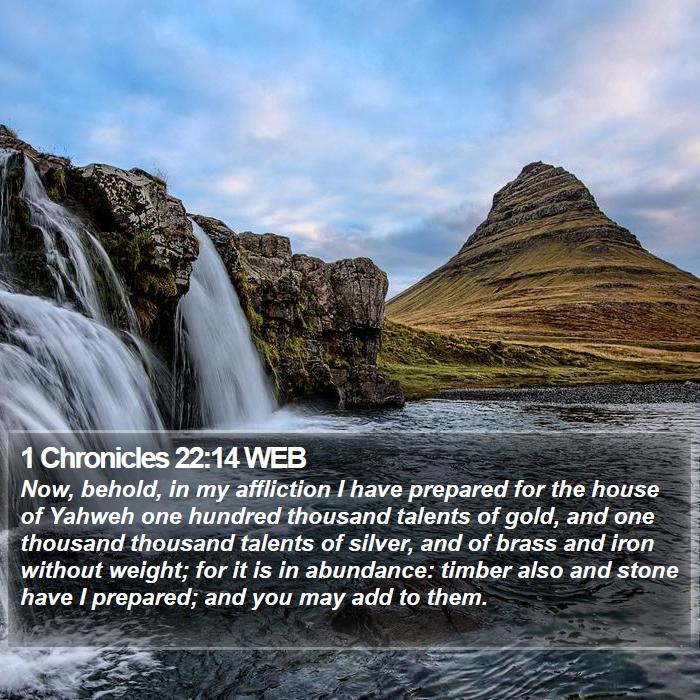 1 Chronicles 22:14 WEB Bible Study