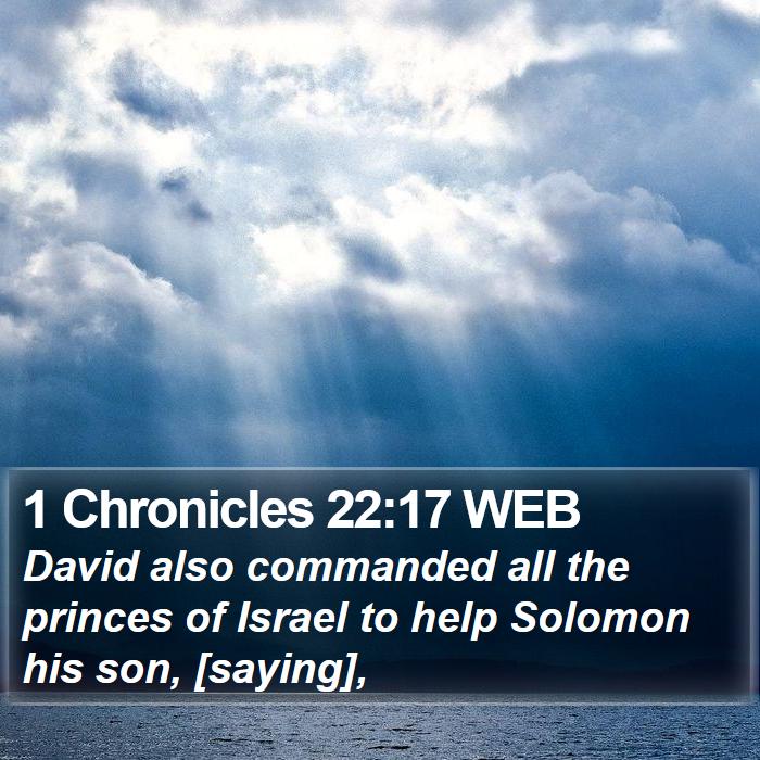 1 Chronicles 22:17 WEB Bible Study