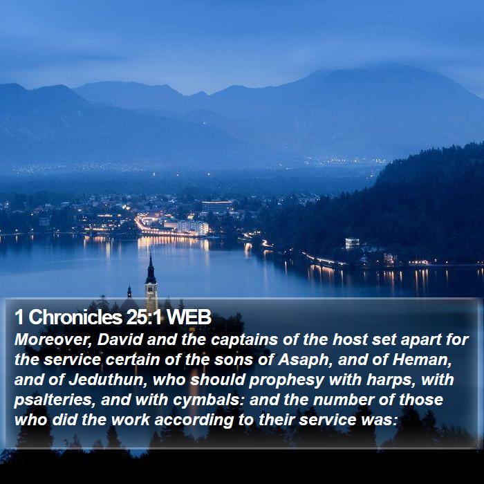 1 Chronicles 25:1 WEB Bible Study